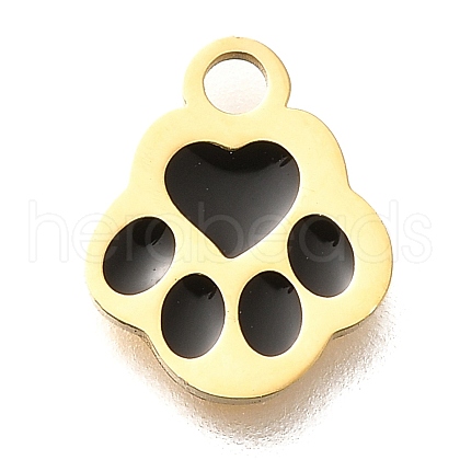 304 Stainless Steel Enamel Charms STAS-L022-466G-01-1