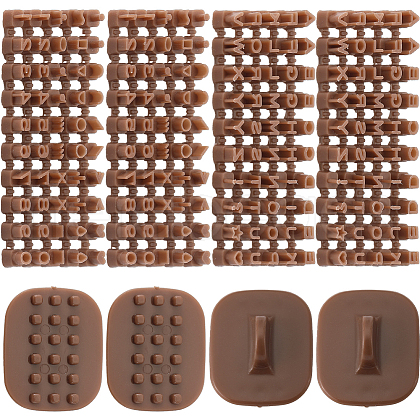 CRASPIRE 1 Set PP Plastic Letter A~Z & Number & Sign Cookie Impress Embosser Cutter AJEW-CP0007-35-1