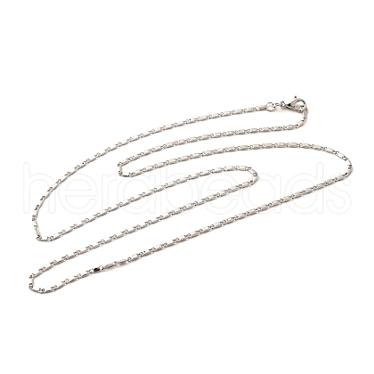1.5mm Rack Plating Brass Oval Link Chain Necklaces for Women Men MAK-L044-32P-1