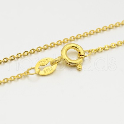 925 Sterling Silver Cable Chain Necklaces STER-M086-06B-1