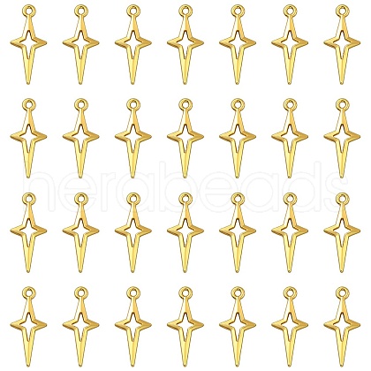 SUNNYCLUE 30Pcs PVD Vacuum Plating 304 Stainless Steel Pendants FIND-SC0011-53-1