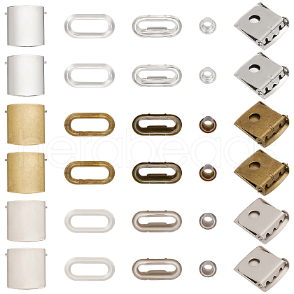 WADORN 30 Sets 3 Colors Iron Baseball Hat Cap Buckle Strap Clasp Clip Kit FIND-WR0011-14-1