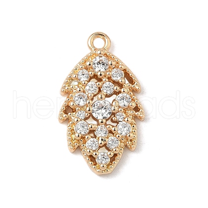 Brass Micro Pave Cubic Zirconia Pendants KK-S531-14G-E-1