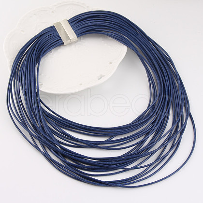 Bohemian Style Imitation Leather Cord Multi Layered Necklaces FS-WG38EA9-03-1