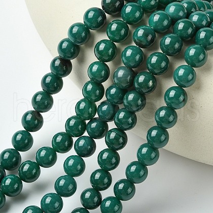 Round Natural Agate Bead Strands G-L419-83-1