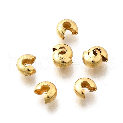 304 Stainless Steel Crimp Beads Covers X-STAS-P239-34G-04-1