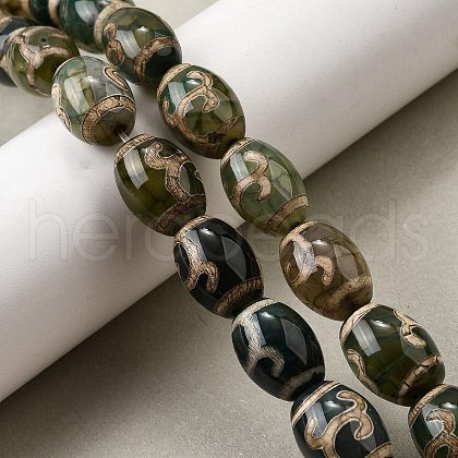 Tibetan Style dZi Beads Strands G-S389-A06-1