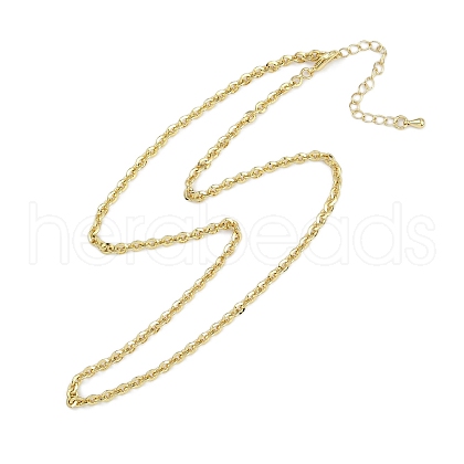 Rack Plating Brass Cable Chain Necklaces for Women NJEW-K382-11G-1