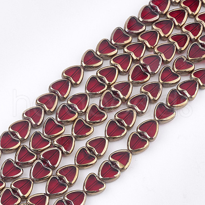 Electroplate Glass Beads Strands X-EGLA-S188-09E-1