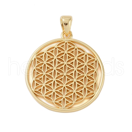 Rack Plating Brass Pendants KK-A224-02A-G-1