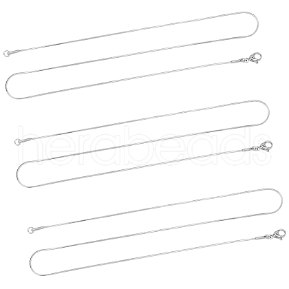 ARRICRAFT Classic Plain 304 Stainless Steel Snake Chain Necklaces MAK-AR0001-02P-1