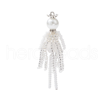 Glass Seed Beads Big Pendants PALLOY-MZ00687-03-1