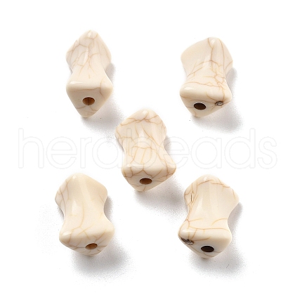 Crackle Opaque Acrylic Beads OACR-Z026-16-1