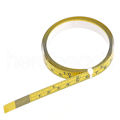Steel Self-Adhesive Workbench Measuring Tape AJEW-WH0348-10-1