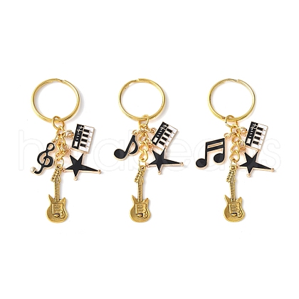 3Pcs Alloy Enamel Keychain KEYC-JKC01186-1