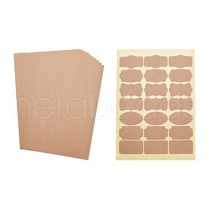  Kraft Paper Stickers AJEW-NB0001-18-1