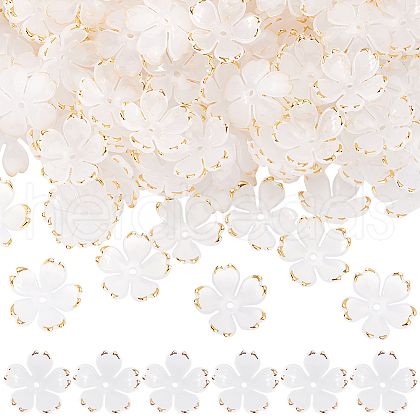 SUNNYCLUE 200Pcs Acrylic Bead Caps OACR-SC0001-83F-1