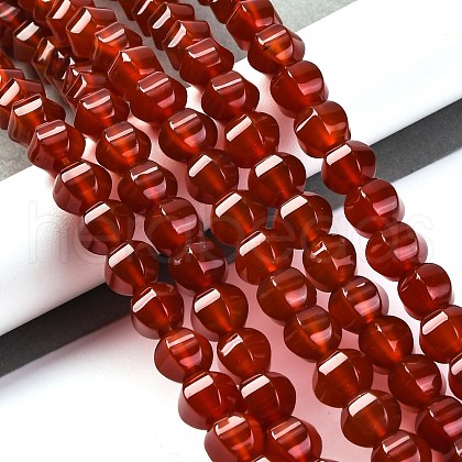 Dyed & Heated Natural Carnelian Beads Strands G-G177-I01-01-1