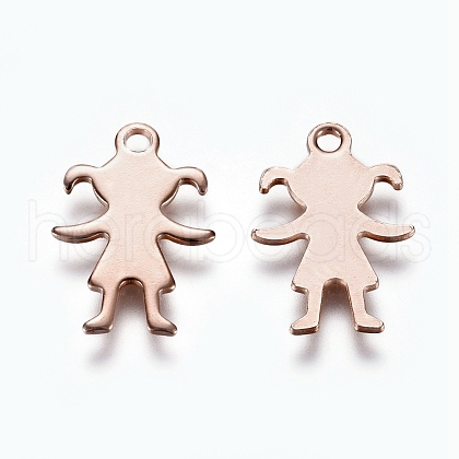 201 Stainless Steel Charms STAS-E484-02RG-1