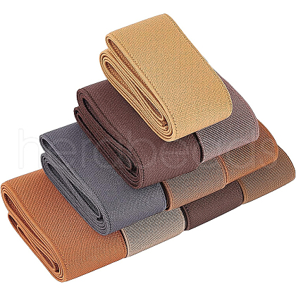 BENECREAT 10Yards 10 Colors Polyster Ultra Wide Thick Flat Elastic Band EC-BC0001-41-1
