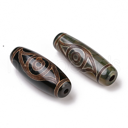 Tibetan Style dZi Beads TDZI-E004-01-1