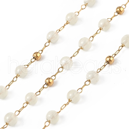 Dyed Natural Jade Round Beaded Chain CHS-C006-01A-1