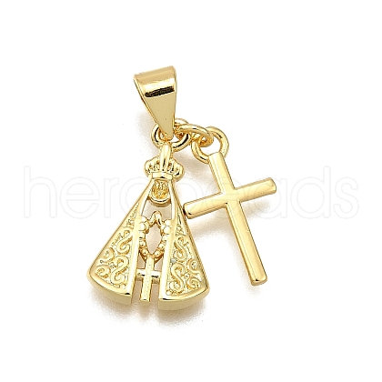 Rack Plating Brass Pendants KK-D343-09G-1