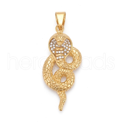 304 Stainless Steel Big Pendants STAS-I163-037G-1