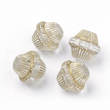 Plating Transparent Acrylic Beads X-PACR-Q115-57-1