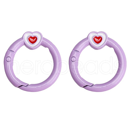 2Pcs Alloy Spring Gate Rings PW-WG34274-09-1