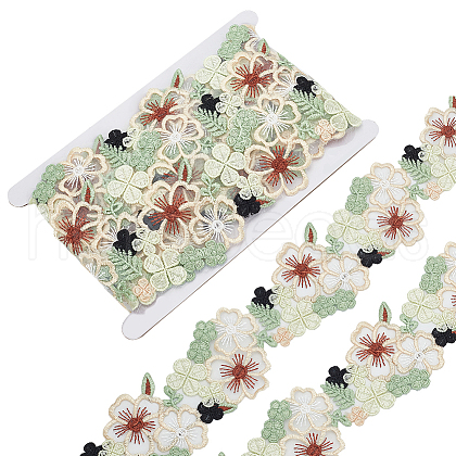 5 Yards Organza Pleated Lace Polyester Ribbon OCOR-FG0002-42-1