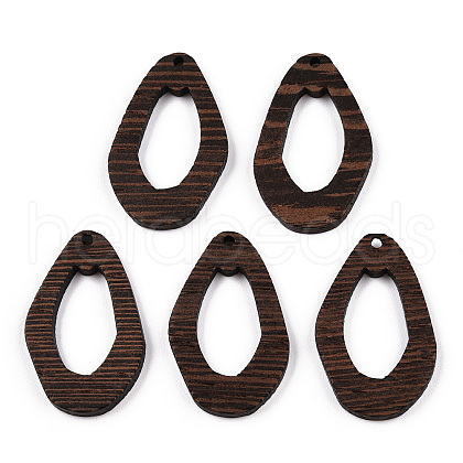 Natural Wenge Wood Pendants WOOD-T023-54-1