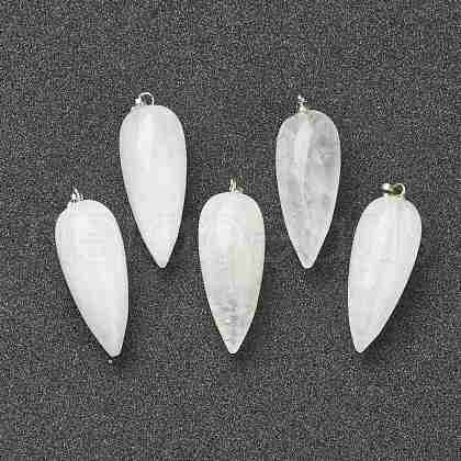 Natural Quartz Crystal Pointed Pendants G-F705-01O-P-1