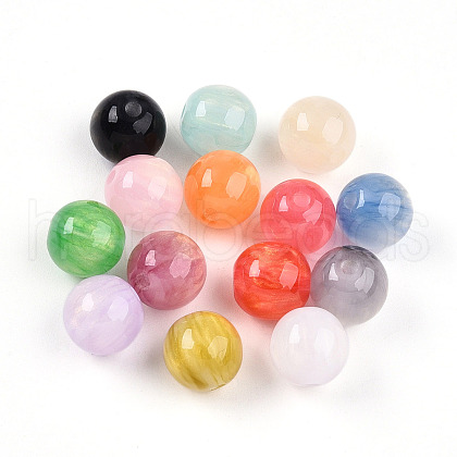 Two Tone Resin Beads RESI-N042-10mm-10-1