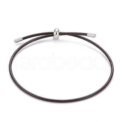 Adjustable PU Leather Cord Slider Bracelets BJEW-F412-05P-B-1