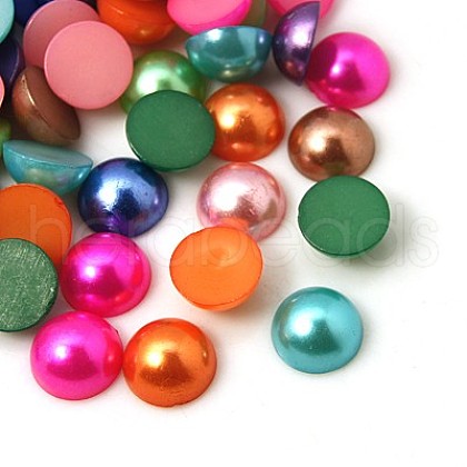 Imitation Pearl Acrylic Cabochons OACR-C004-4x2mm-M-1
