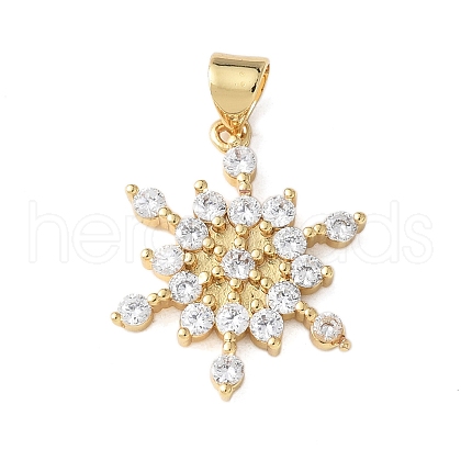 Brass Micro Pave Cubic Zirconia Pendants KK-A252-04G-1