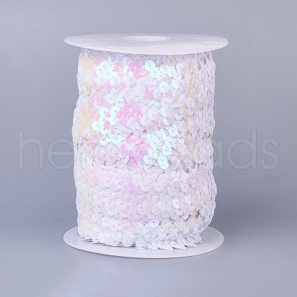 Plastic Paillette Elastic Beads X-PVC-WH0003-A01-1