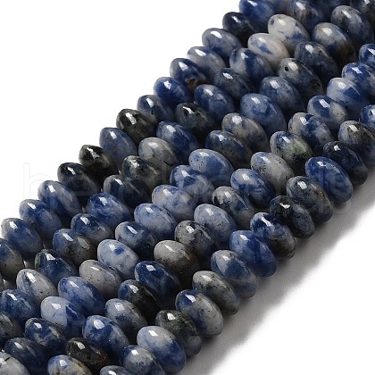 Natural Blue Spot Jasper Beads Strands G-Z030-A01-01-1