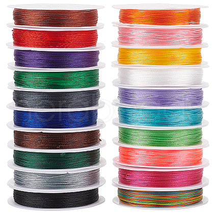   20 Rolls 20 Colors Round Polyester Cord OCOR-PH0004-83B-1