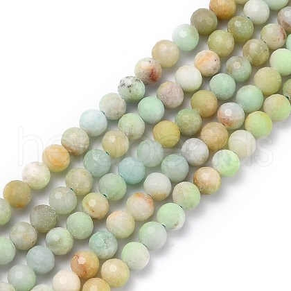 Natural Flower Amazonite Beads Strands G-I308-01-1