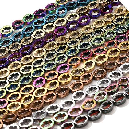 Electroplated Synthetic Non-magnetic Hematite Beads Strands G-L613-Z01-01-1
