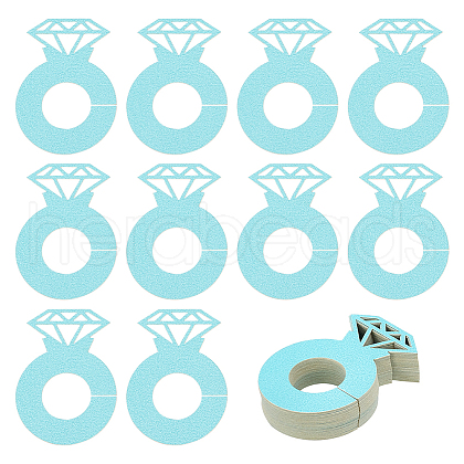 Paper Diamond Ring Wine Glass Charms Tags AJEW-WH0001-71D-1