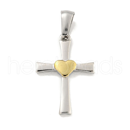 304 Stainless Steel Pendants STAS-C102-14GP-1