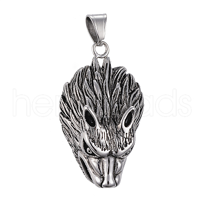 304 Stainless Steel Big Pendants STAS-H365-22-1