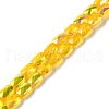 Transparent Electroplate Glass Beads Strands GLAA-Q099-G01-09-1