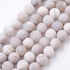 Natural White Agate Bead Strands X-G-J376-02-8mm-1