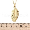 Leaf 304 Stainless Steel Pendant Necklaces NJEW-M096-17G-3