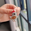 Chick Alloy Rhinestone Brooches PW-WG23392-01-2