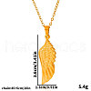 Stainless Steel Angel Wing Pendant Necklaces for Women WY0502-2-3